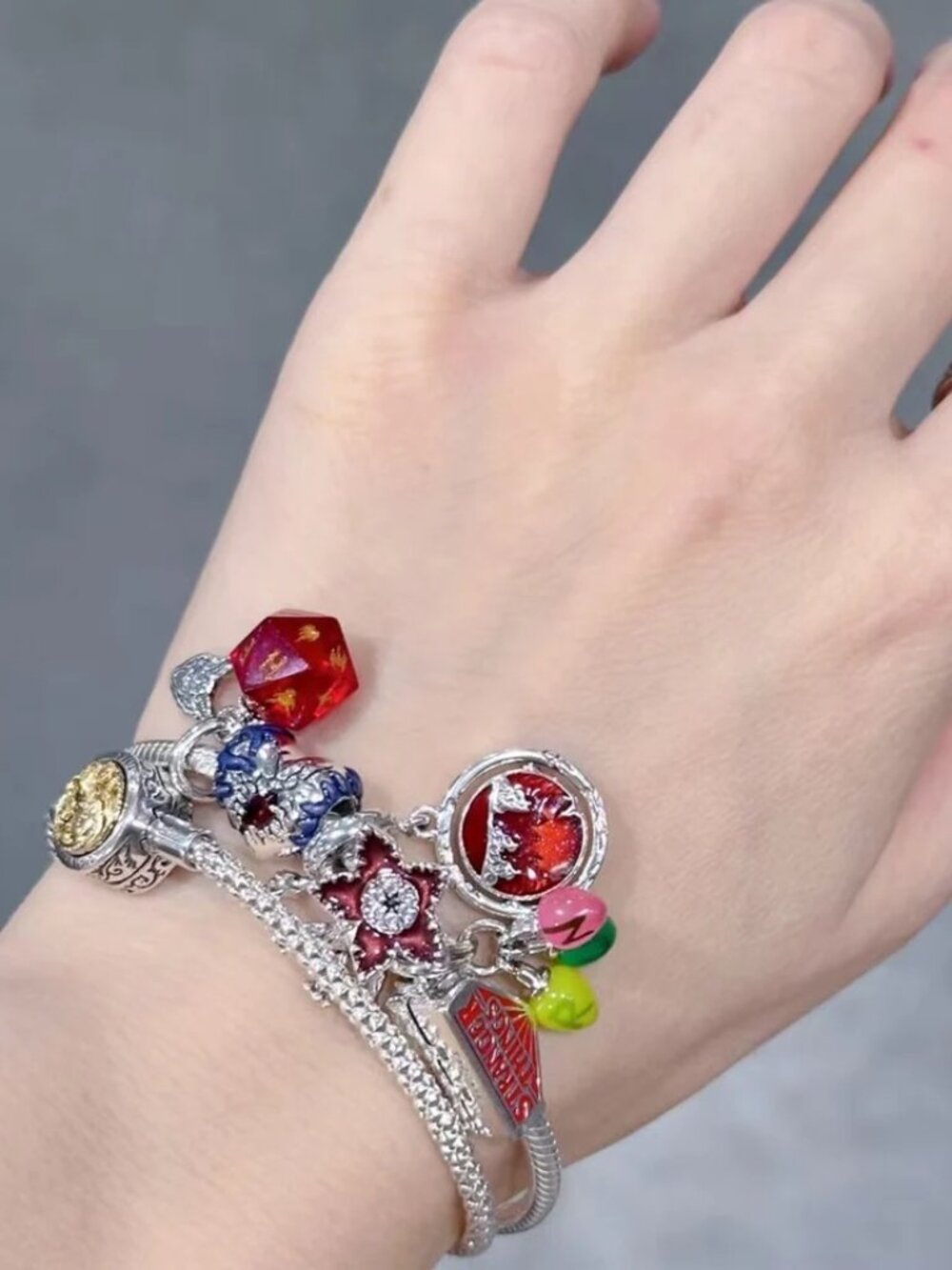 1pcs Pandora x Stranger Things Horror 1pcs Charm Sterling Silver D&D